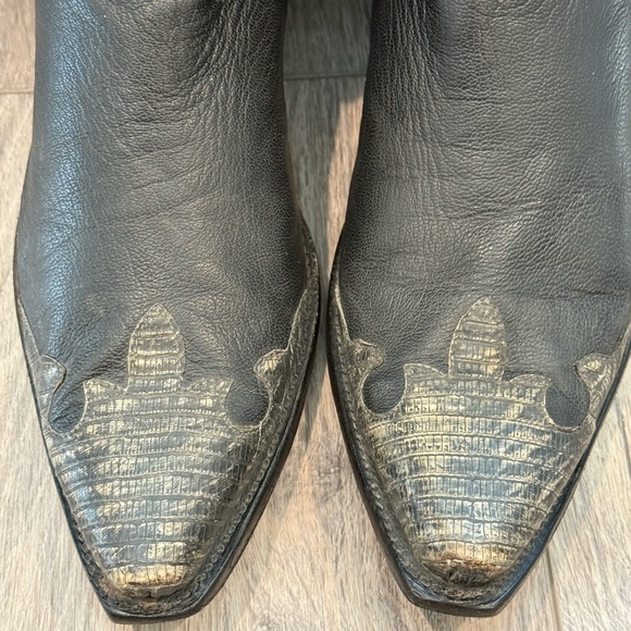 Lucchese men’s lizard wingtip studded boot size 10 - Picture 15 of 15